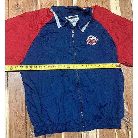 Vintage Minnesota Twins Jacket Men XL Red Blue Full Zip Windbreaker MLB Baseball - Picture 4 of 9